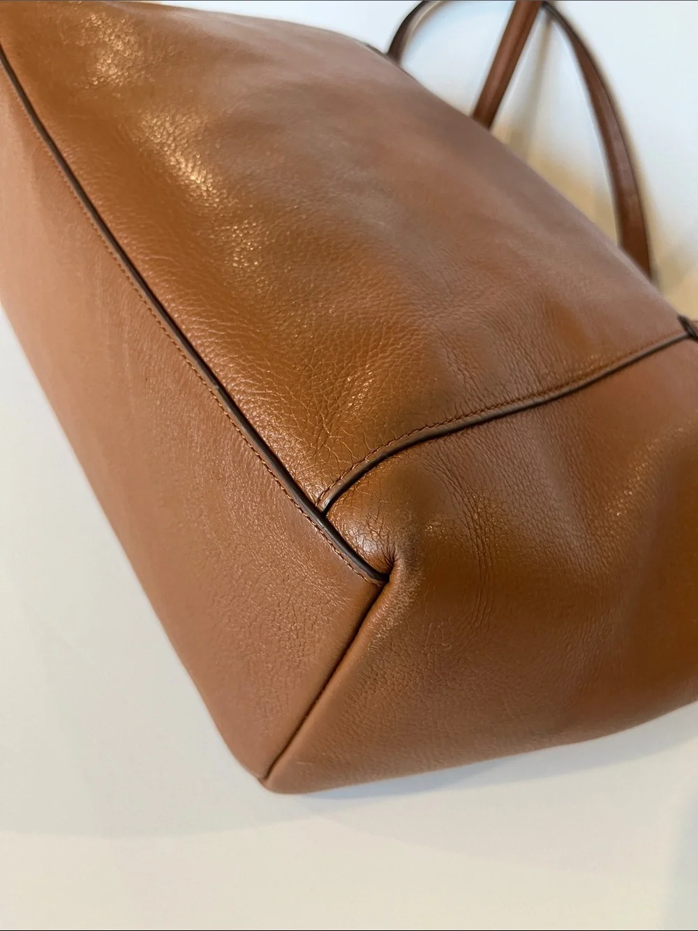 Coach Ava Saddle Brown Leather Tote with Gold Hardware